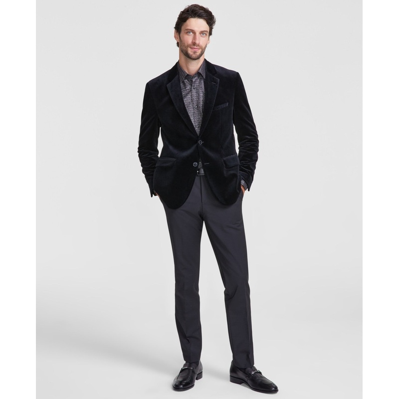 Hugo Boss Mens Regular fit Sport Coat Blazer 48 R Black Solid