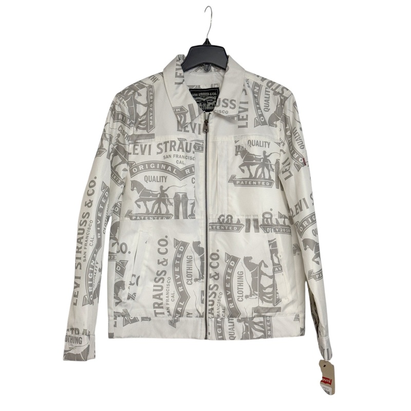 Levi's Men's Mechanic Full Zip Jacket Large White / Grey