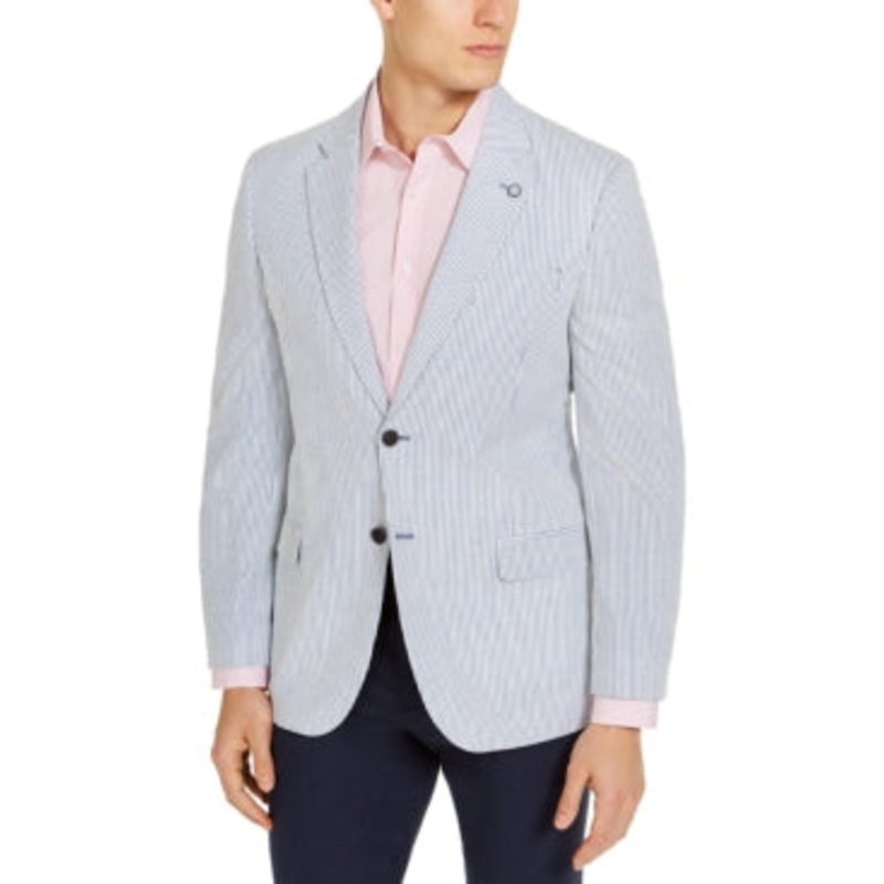 Nautica Mens Modern fit Sport Coat Blazer 36 S Blue Stretch