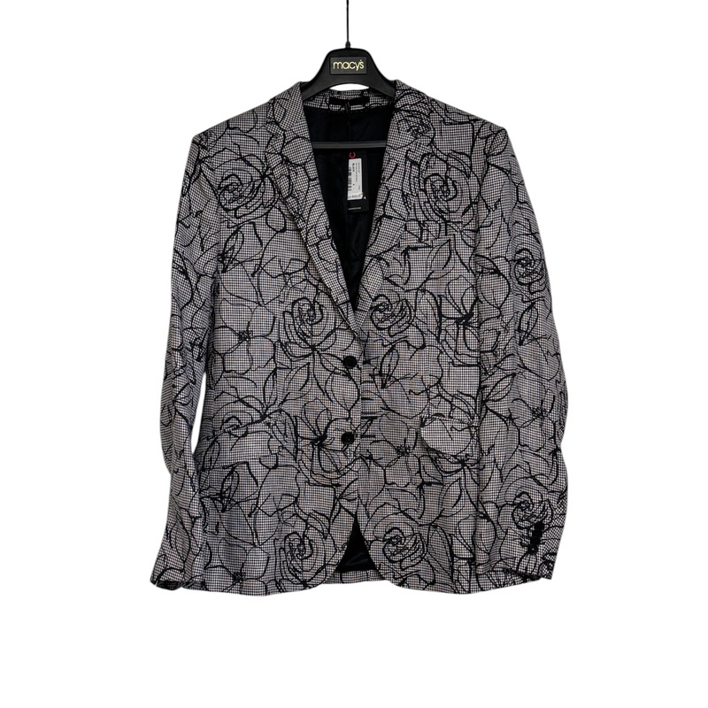 Ted Baker Mens Floral Print Slim Sport Coat Blazer Size 4 / Large Light Purple