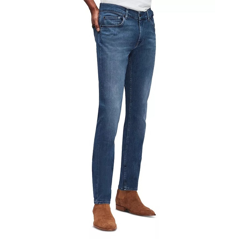7 For All Mankind Slimmy Clean Pocket Slim Fit Jeans Size 30 Mid Blue