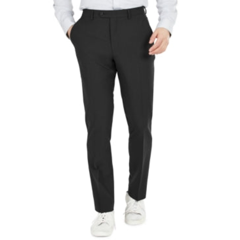 Bar Iii Mens Regular fit Dress Pants 32 / 32 Black Solid
