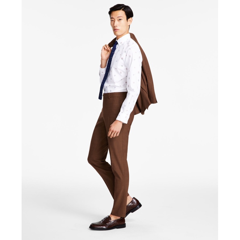 Bar Iii Mens Slim fit Dress Pants 30 / 32 Brown Solid