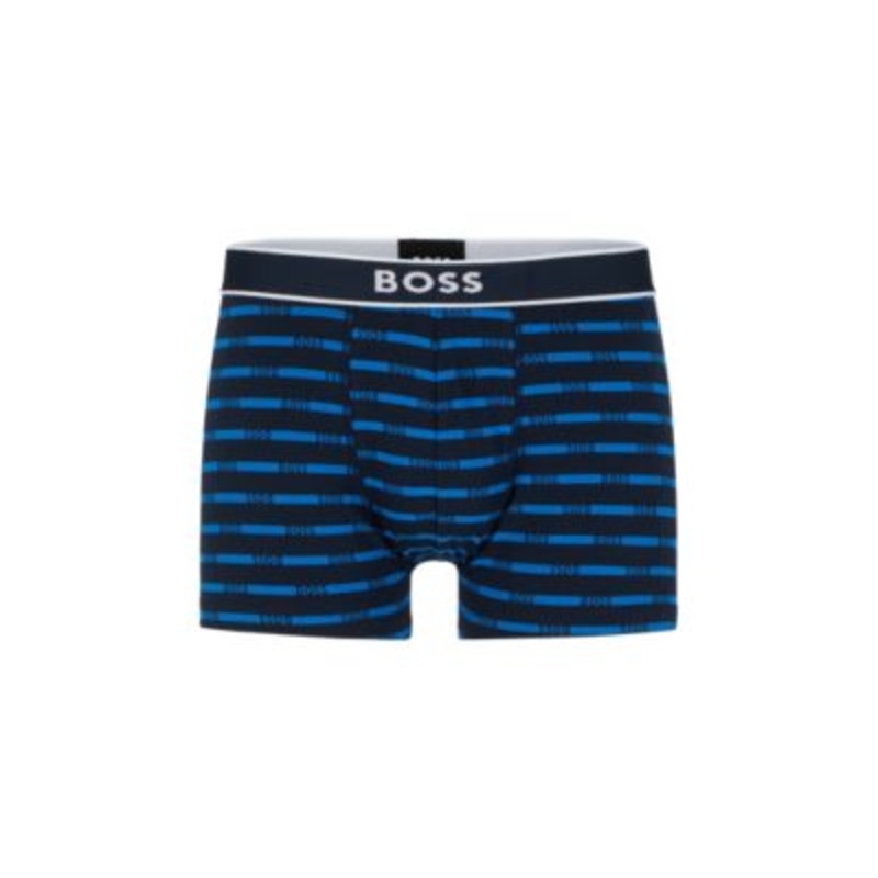 HUGO BOSS Mens Regular fit Trunks Underwear Medium Blue Striped