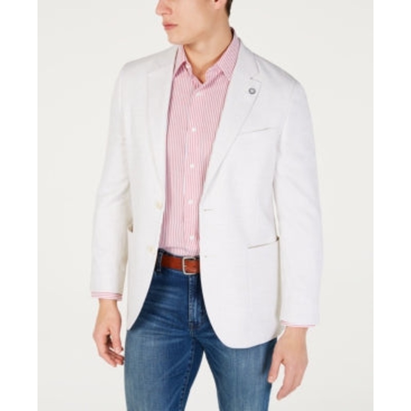 Nautica Mens Modern fit Sport Coat Blazer 46 L White