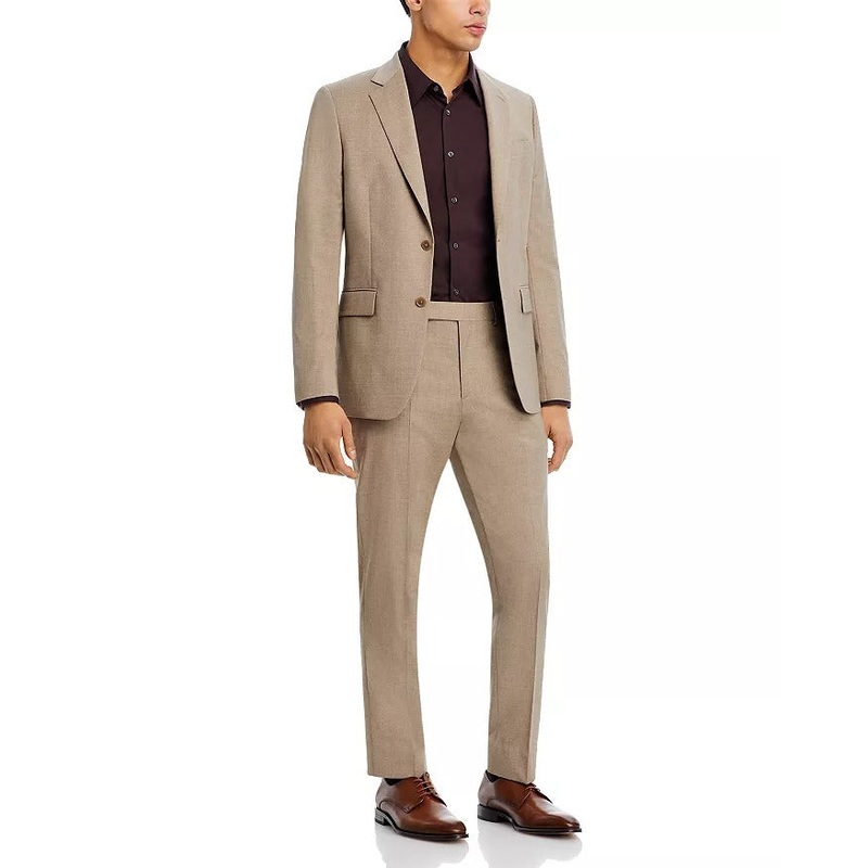 Paul Smith Mens Brierley Tailored Fit Suit 42L / 36W Light Brown Flat Pant