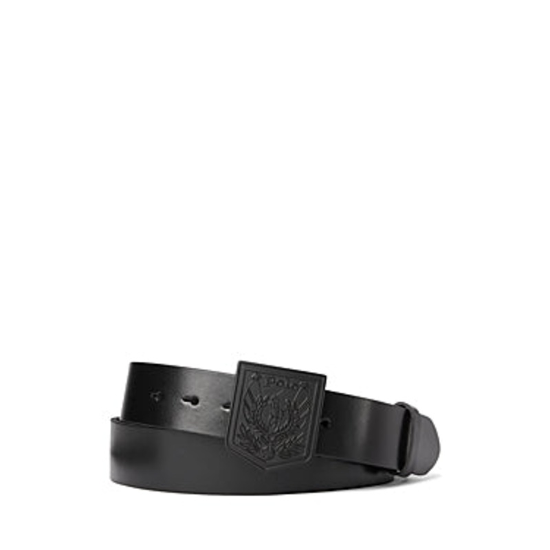Polo Ralph Lauren Mens Leather Belt 36 Black