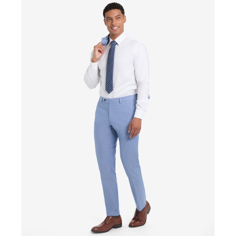Tommy Hilfiger Mens Modern fit Dress Pants 38 / 29 Blue Solid