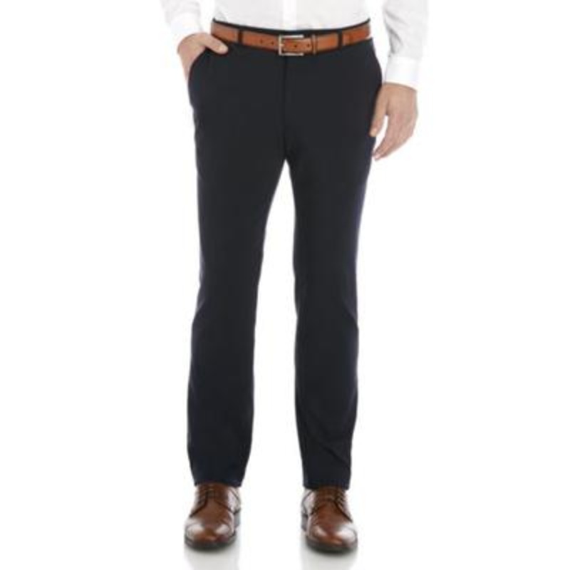 Tommy Hilfiger Mens Modern fit Dress Pants 38 / 32 Blue Solid Stretch