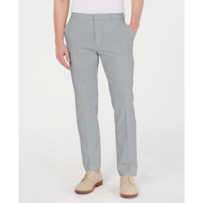 Tommy Hilfiger Mens Modern fit Dress Pants 40 / 30 Grey Solid Stretch
