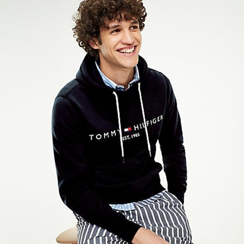 Tommy Hilfiger Mens Regular fit Long Sleeve Hoodie Sweatshirt XL Black