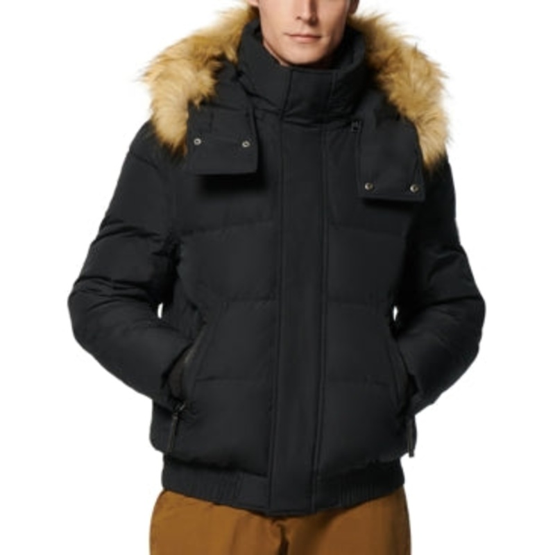 Andrew Marc Mens Parka Coat XXL Black