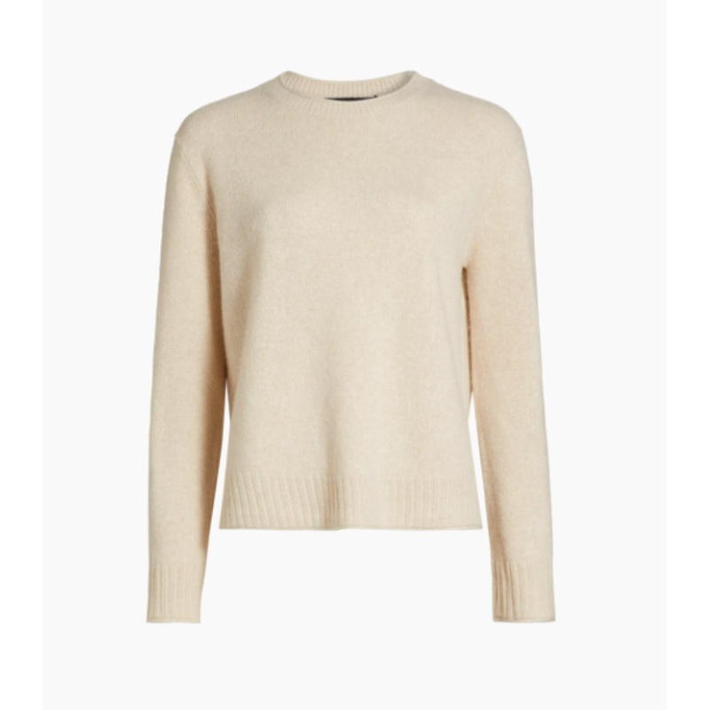 Jenni Kayne Womens Mens Regular fit Crew Neck Crewneck Sweater Large Beige