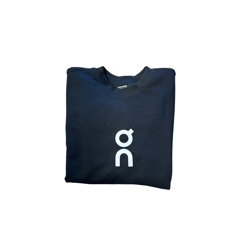 On Cloud Mens Regular fit Long Sleeve Crewneck Sweatshirt Large Black Solid