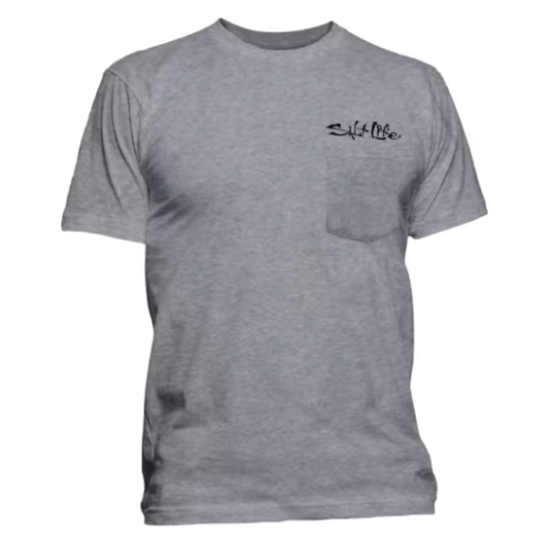 Salt Life Mens Regular fit Short Sleeve T-Shirt Shirt XL Grey Solid