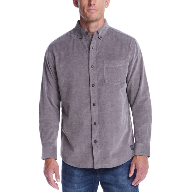 Weatherproof Vintage Mens  fit Button-Up Shirt Large Grey
