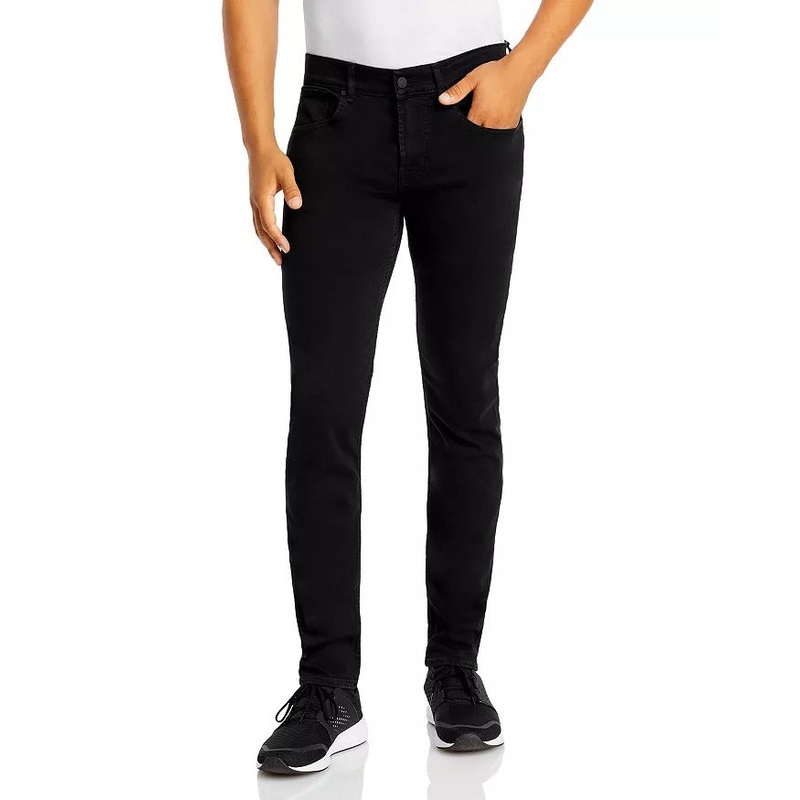 7 For All Mankind Luxe Performance Plus Slimmy Tapered Slim Fit Jeans 30 Black