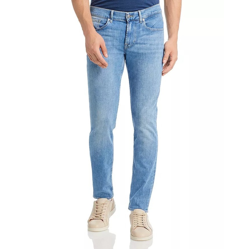 7 for All Mankind Slimmy Squiggle Slim Fit Jeans in Left Hand Size 32 Light Blue