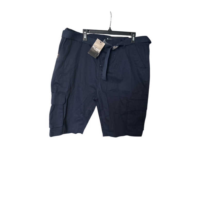 Blu rock Mens Regular fit Cargo Shorts 40 Blue Solid