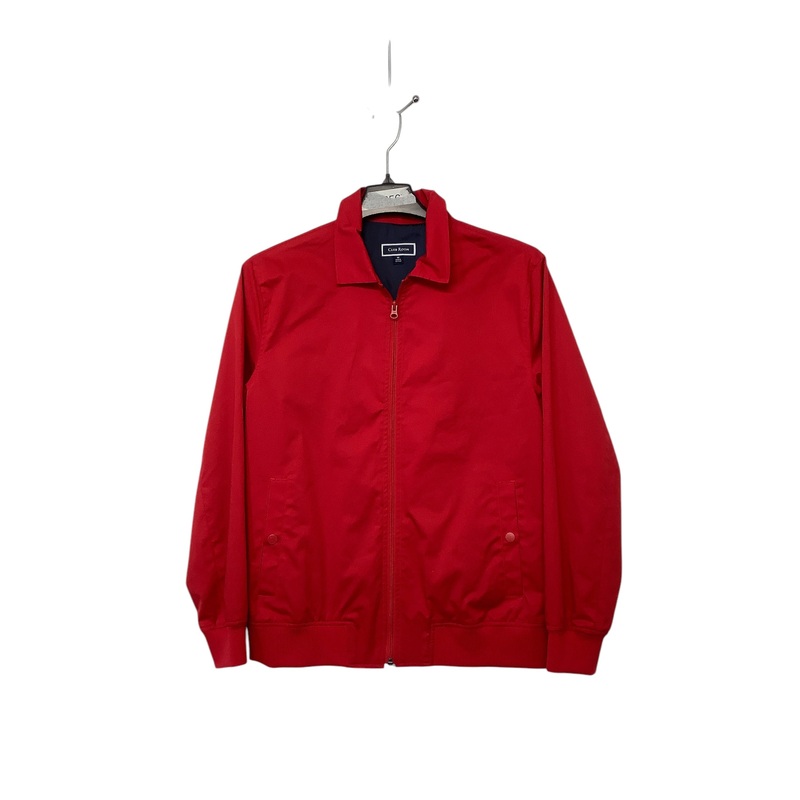 Club Room Mens Windbreaker Coat Medium Red Solid