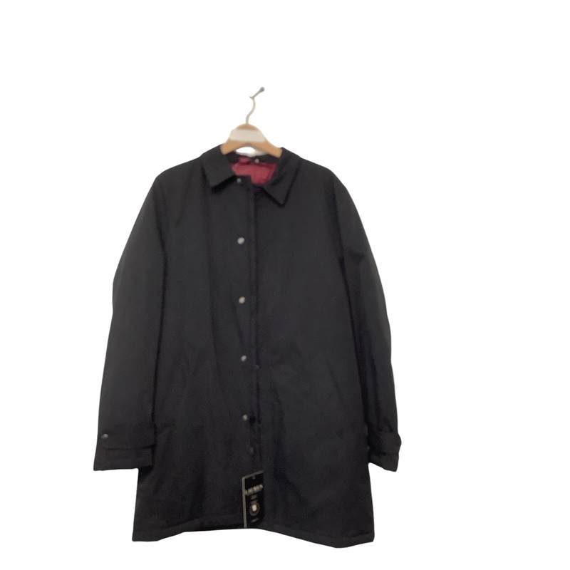 Lauren Ralph Lauren Mens Overcoat Coat 44R Black Water Resistant Solid