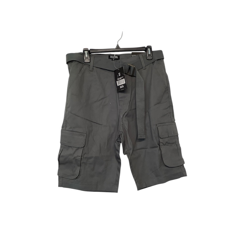 Rugged Trail Mens Regular Fit 10" Cargo Shorts 34 Grey Solid