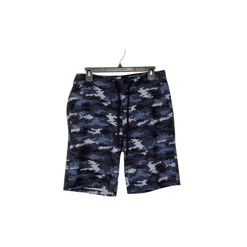 Salt Life Mens Regular Fit  8" Casual Shorts 30 Blue Camouflage