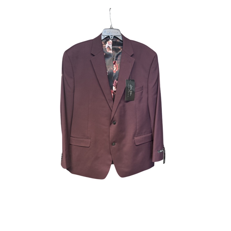 Sean John Mens Classic fit Sport Coat Blazer 42 R Burgundy Red Solid