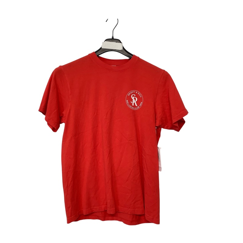 Sporty & Rich Mens Regular Fit Short Sleeve T Shirt Shirt Medium Red Solid