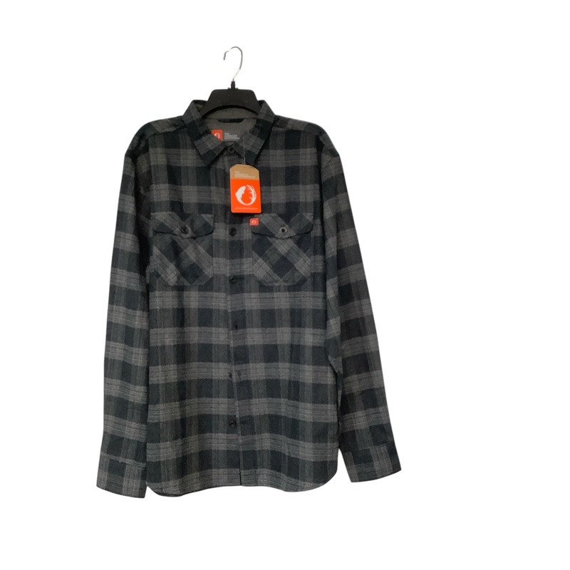 The American Outdoorsman Mens Regular Fit Long Sleeve Button Up Shirt XL Grey