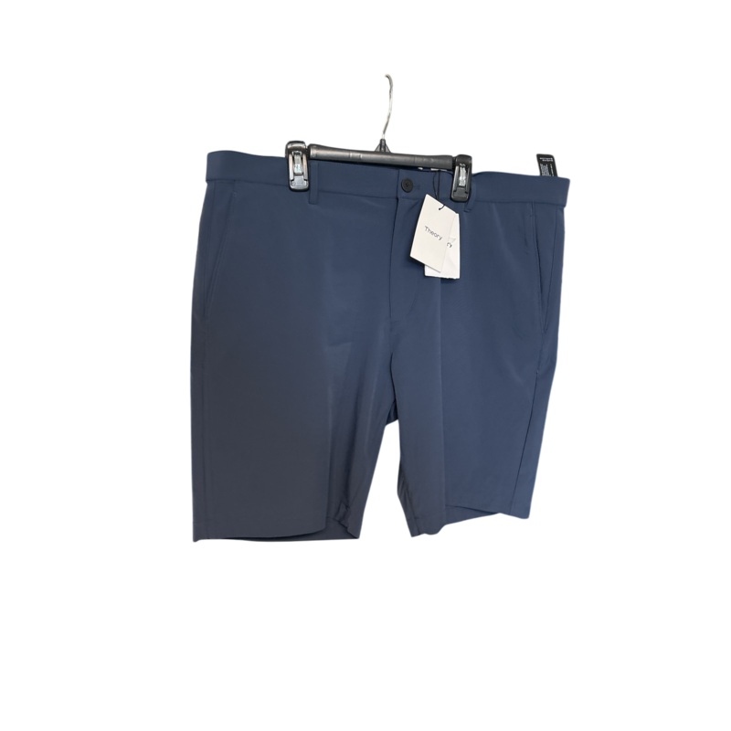 Theory Mens Regular fit Chino Shorts 33 Blue Solid
