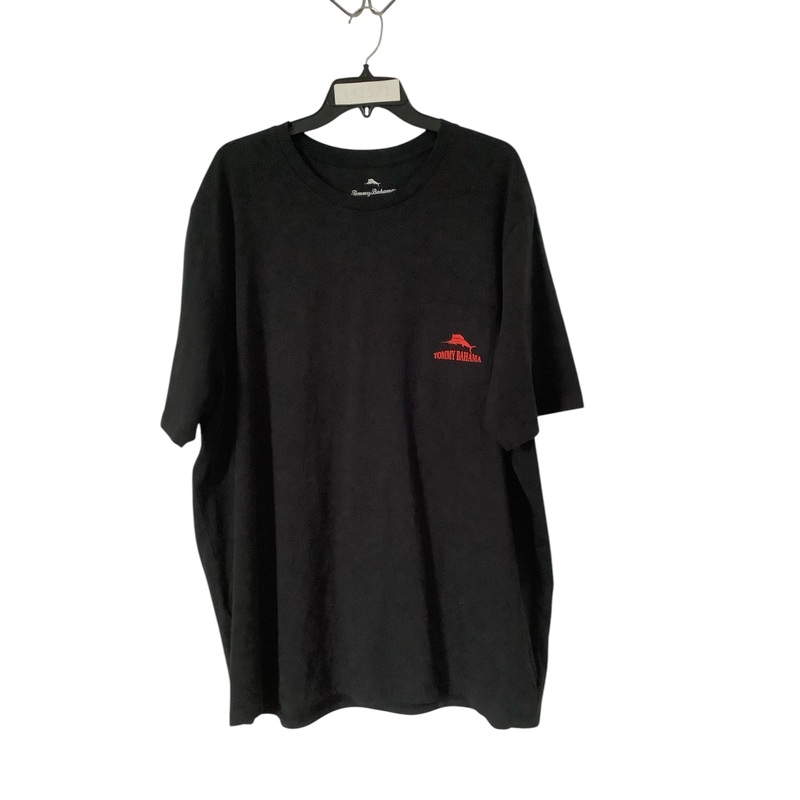 Tommy Bahama Mens Regular Fit Short Sleeve T Shirt Shirt XXXL Black Solid