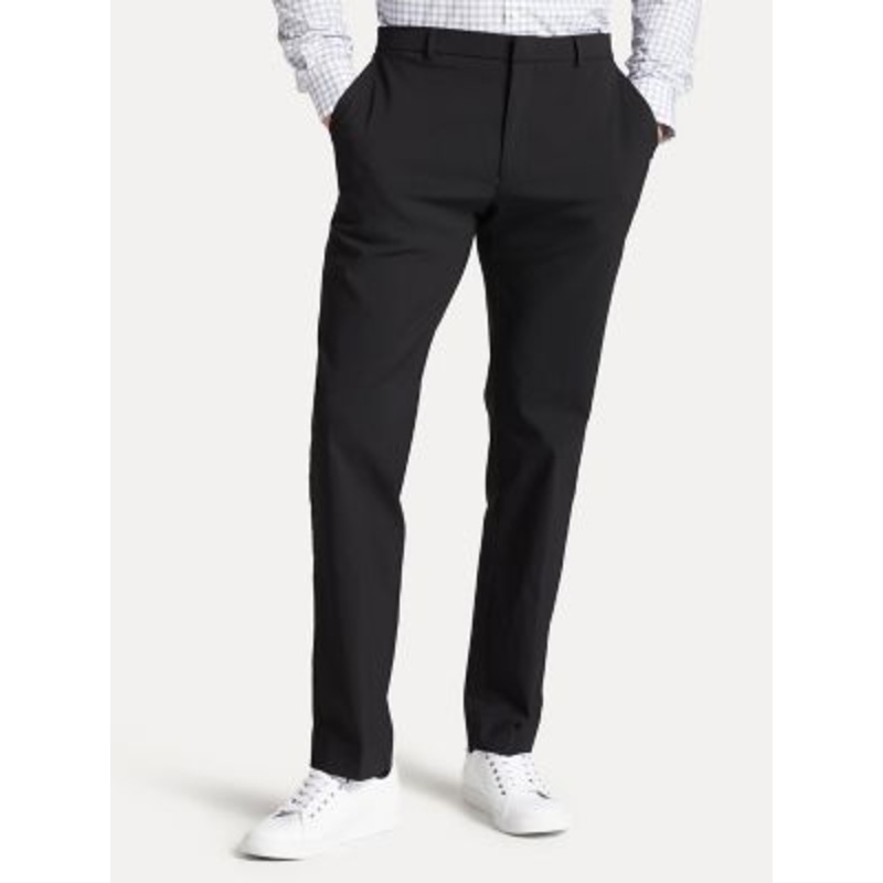 Tommy Hilfiger Mens Modern fit Dress Pants 36 / 32 Black Solid Stretch