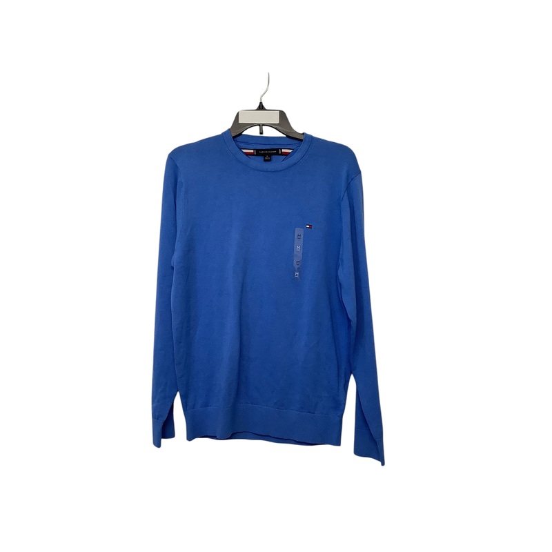 Tommy Hilfiger Mens Regular Fit Crew Neck Crewneck Sweater Medium Blue Solid