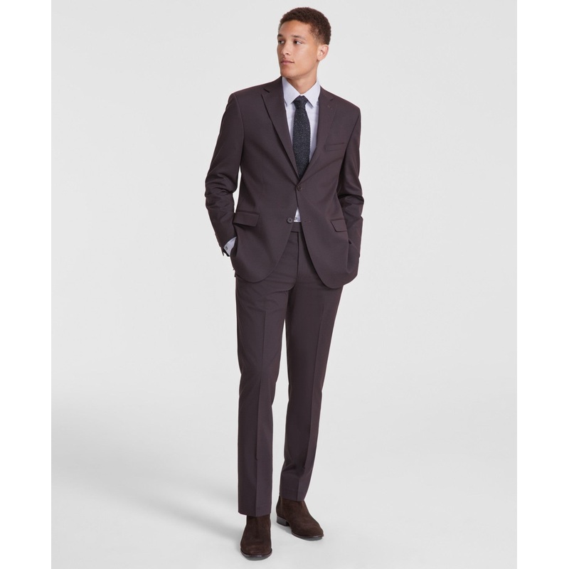 Dkny Mens Modern fit 2 Piece Suit 42 R / 35 Waist Red