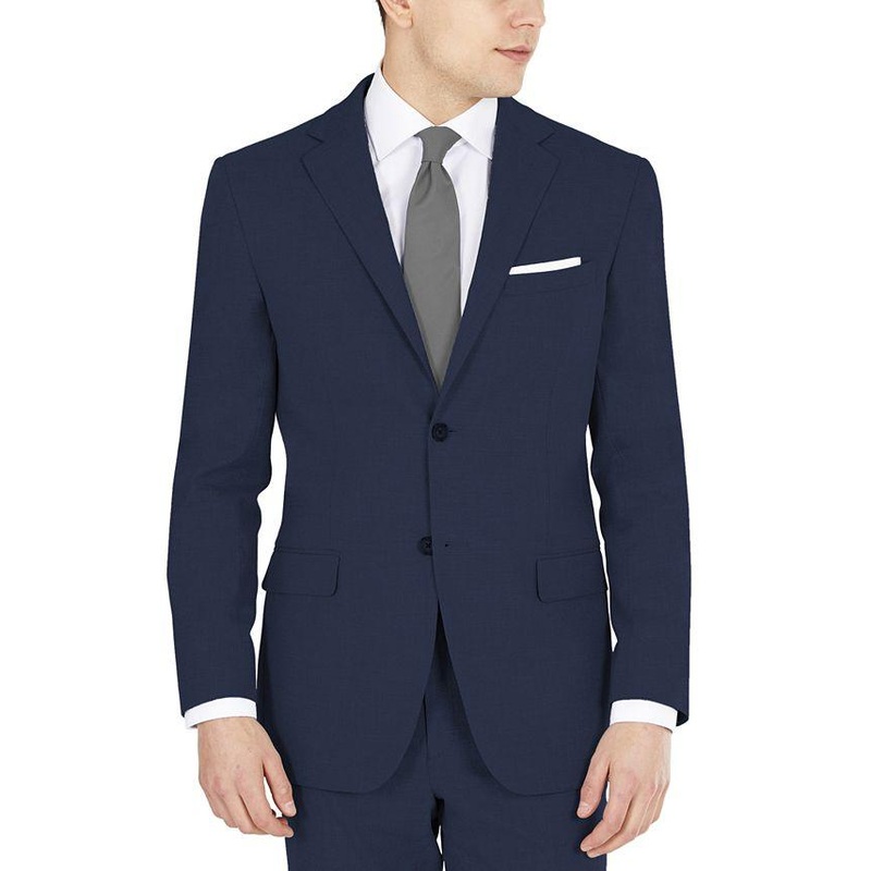 Dkny Mens Modern fit Suit Jacket Blazer 40 R Blue Solid