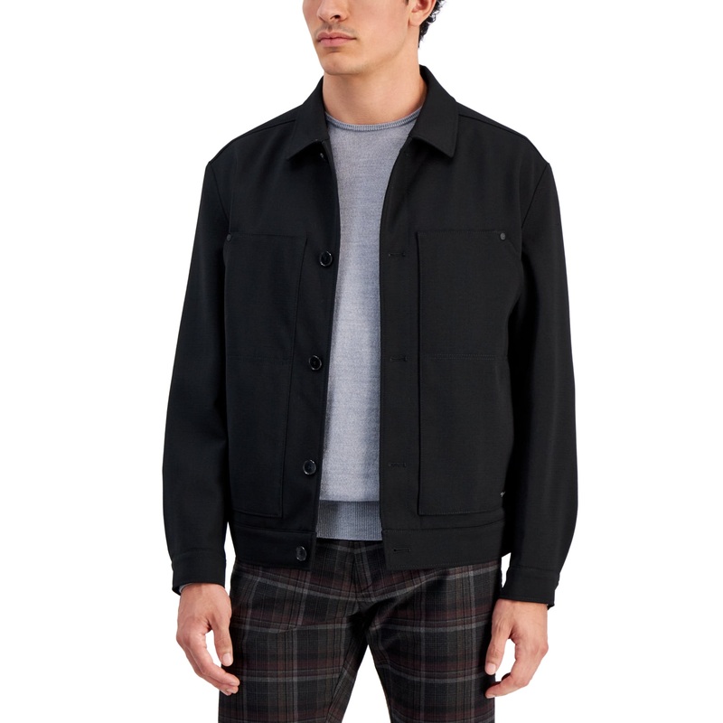 Hugo Mens Regular fit Casual Coat XL Black Solid