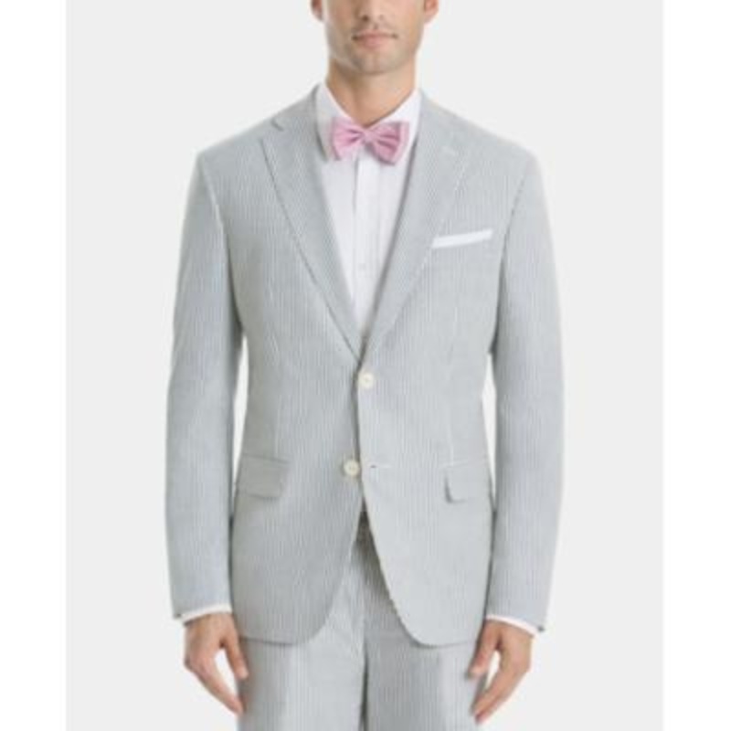 Lauren By Ralph Lauren Mens Regular fit Sport Coat Blazer 38 S Blue White Stripe