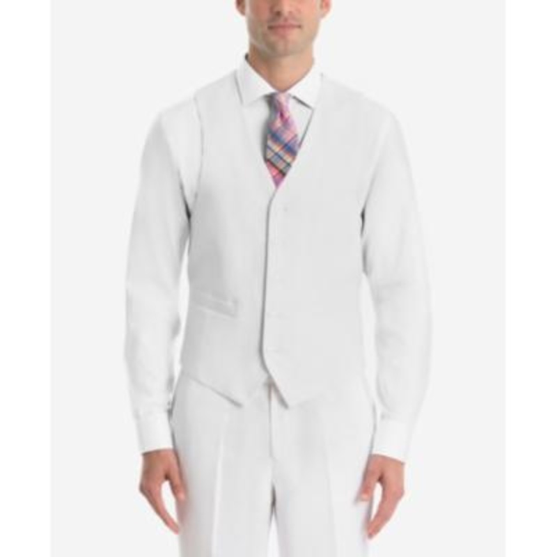 Lauren Ralph Lauren Mens Classic fit Button-Up Vest Large White