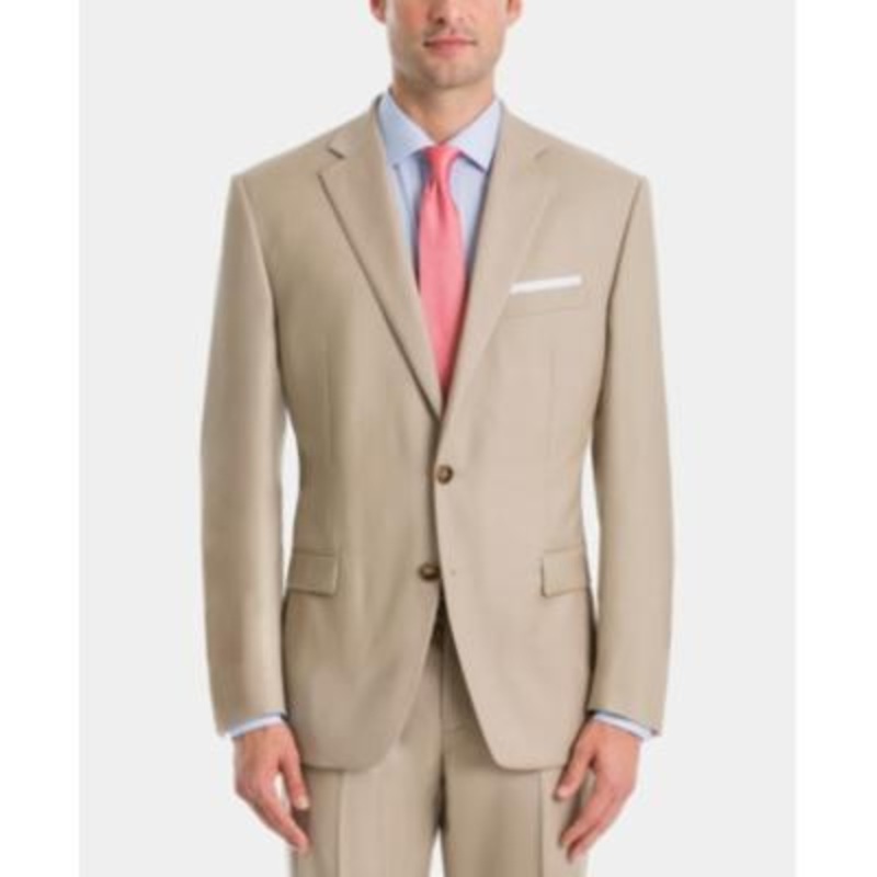 Lauren Ralph Lauren Mens Classic fit Sport Coat Blazer 42 L Beige Solid