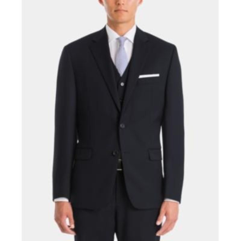 Lauren Ralph Lauren Mens Classic fit Sport Coat Blazer 43 R Navy Blue Solid