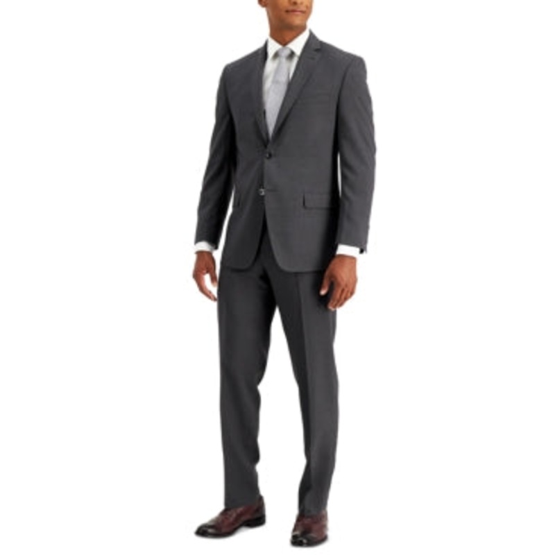 Marc New York Mens Modern fit 2 Piece Suit 46 R / 39 Waist Grey