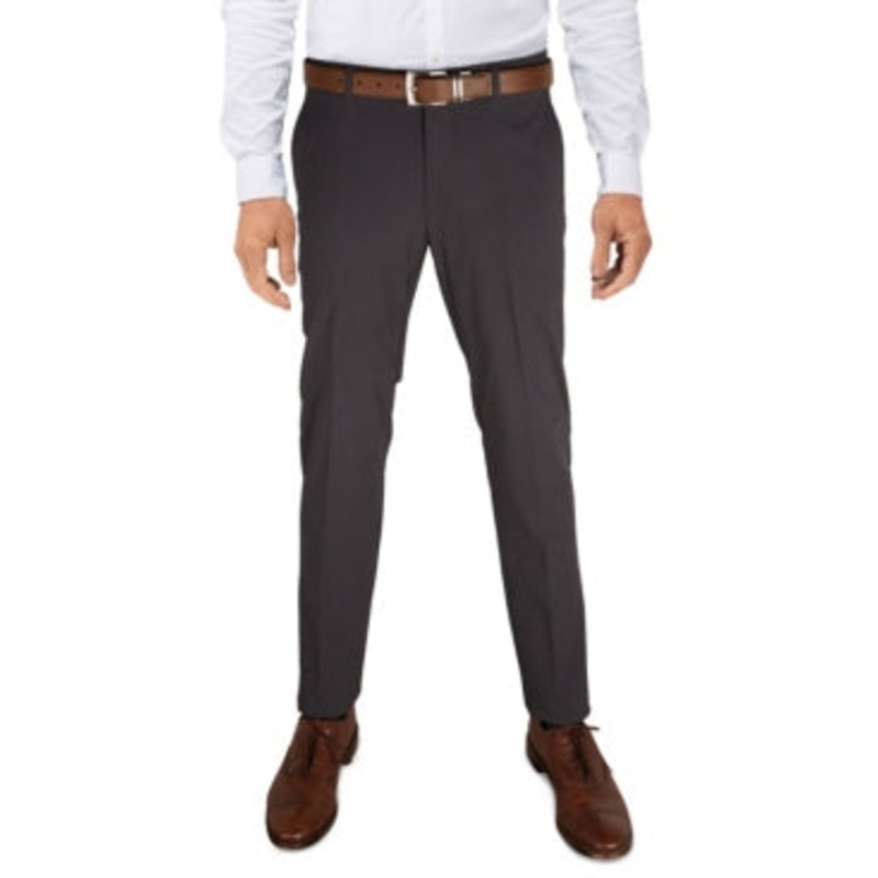 Tommy Hilfiger Mens Modern fit Dress Pants 44 / 30 Charcoal Grey Solid
