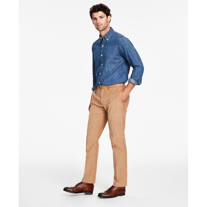 Tommy Hilfiger Mens Slim fit Casual Pants 35 / 32 Beige Solid