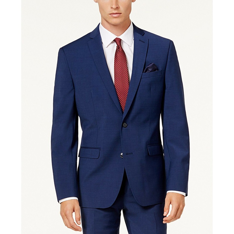 Bar III Men's Slim-Fit Active Stretch Suit Jacket 44R Bright Navy Blue