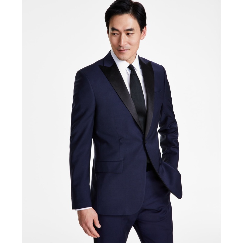 Brooks Brothers Mens Classic fit Tuxedo Sport Coat Blazer 46 R Blue Stretch