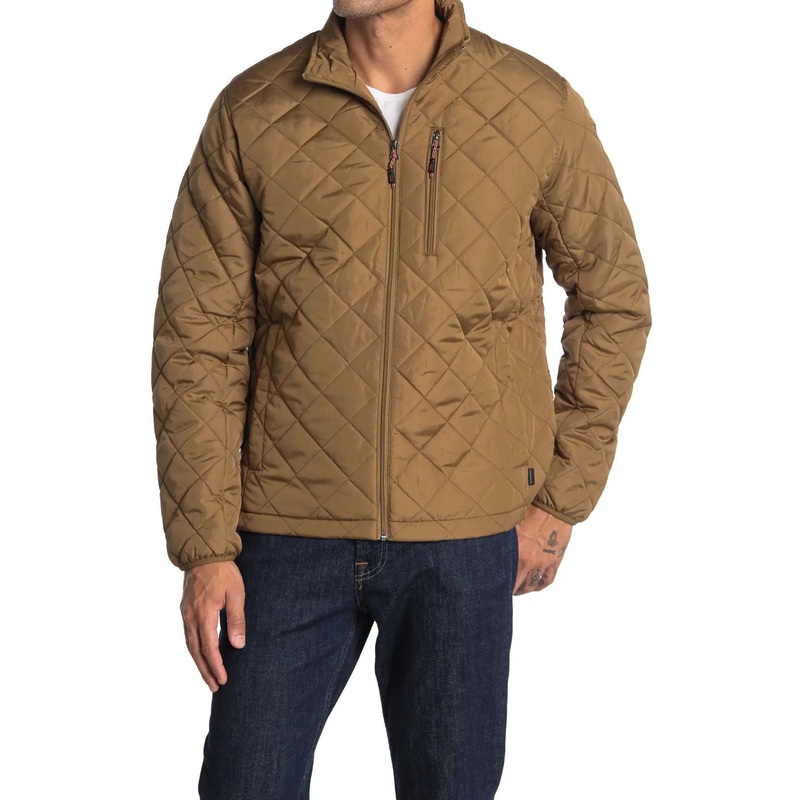 Hawke & Co. Men's Diamond Quilted Jacket Small Bark Brown