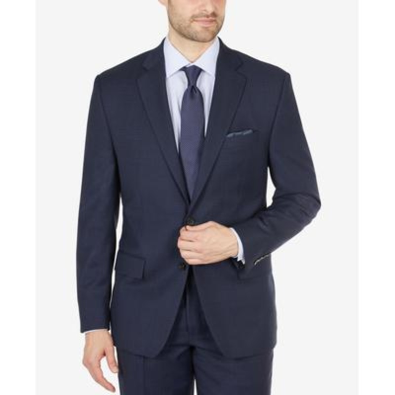 Lauren Ralph Lauren Mens Classic fit Suit Jacket Blazer 40 L Blue Plaid