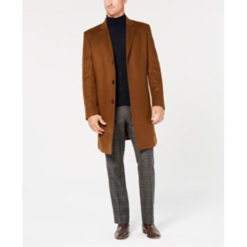 Lauren Ralph Lauren Mens Regular fit Overcoat Coat 46 R Brown Solid