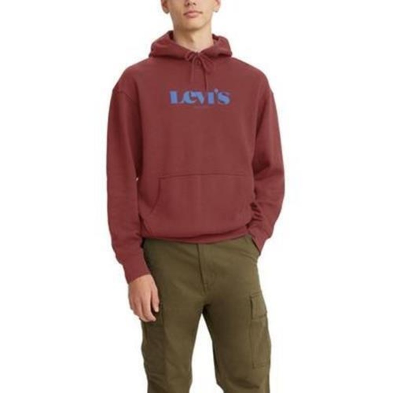 Levi's Relaxed Fit Logo Hoodie Sweatshirt Men's Size XL Red